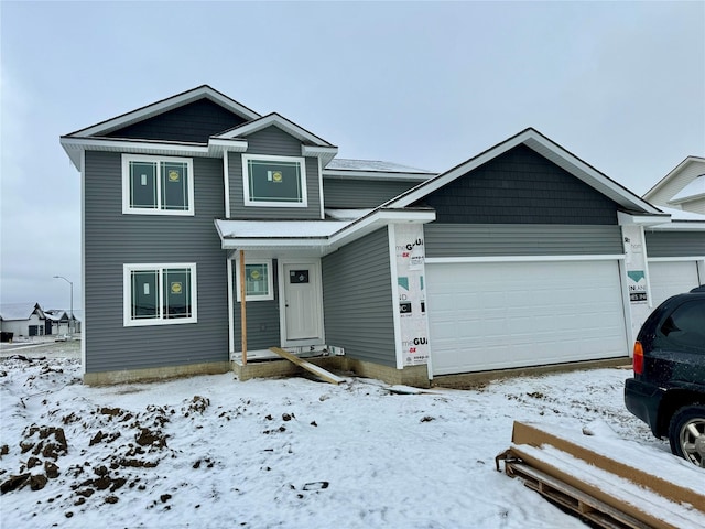 view of front of home featuring a garage