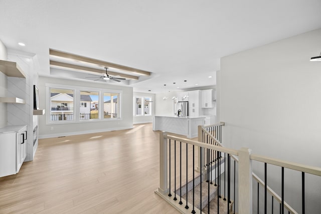 hall featuring light hardwood / wood-style floors