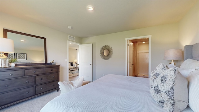 view of carpeted bedroom