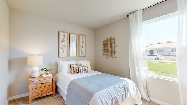 bedroom with carpet floors