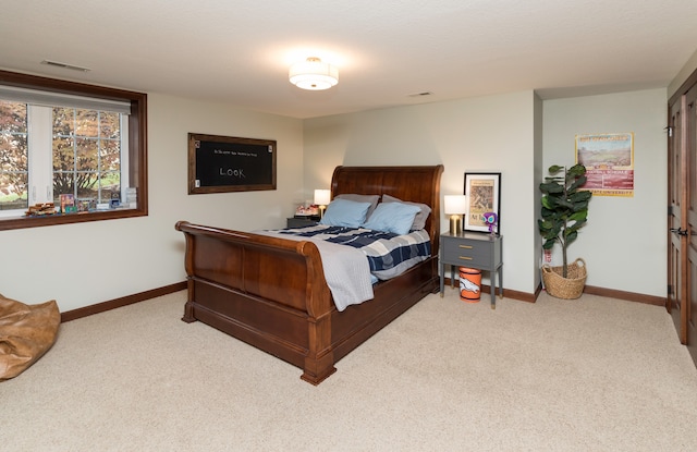 view of carpeted bedroom