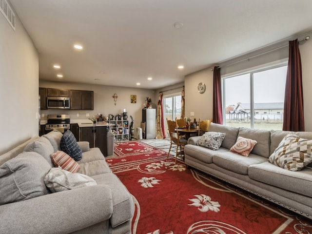 view of carpeted living room