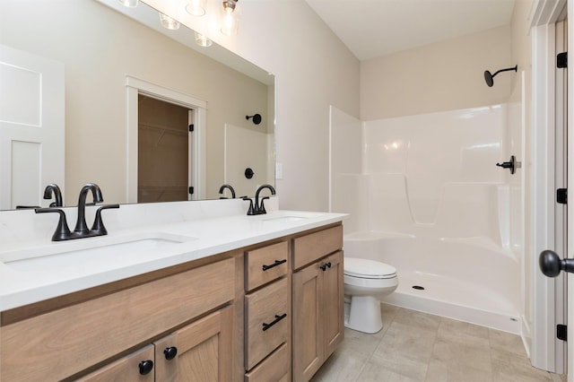 bathroom with a sink and a shower