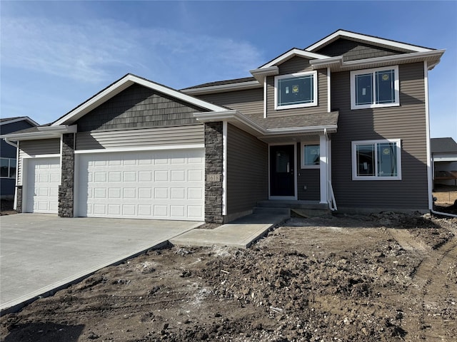 view of front of house featuring a garage