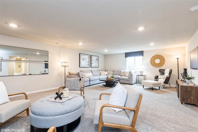 view of carpeted living room