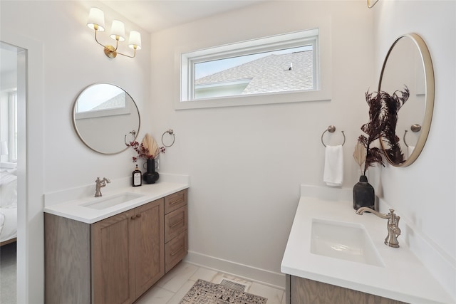 bathroom with vanity