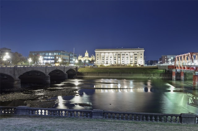 property view of water with a view of city lights