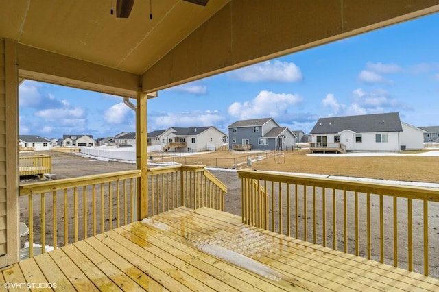 deck featuring a residential view