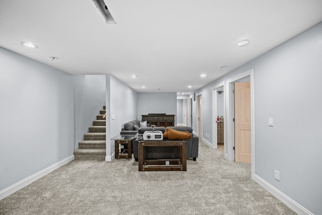 view of carpeted living room