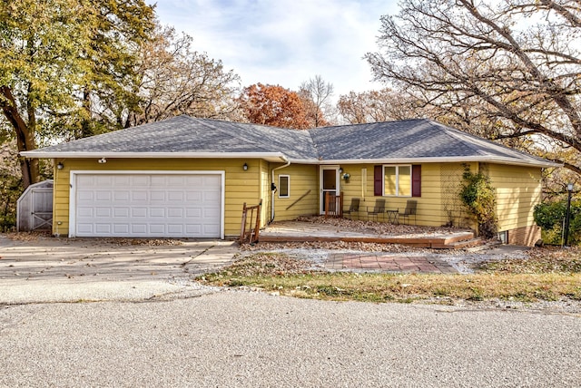 ranch-style house with a garage