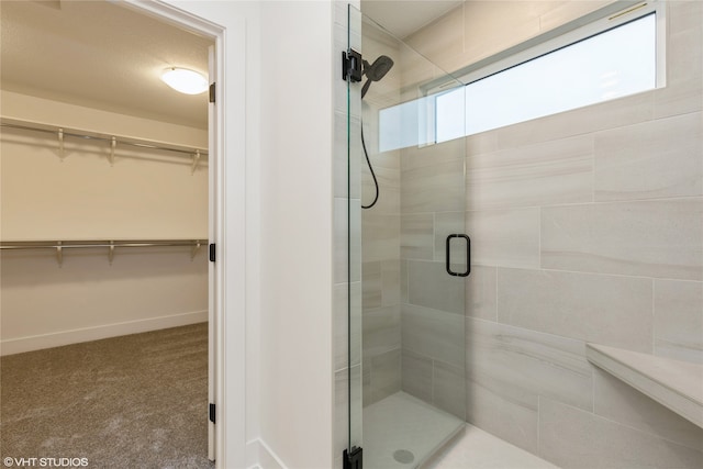 bathroom with walk in shower