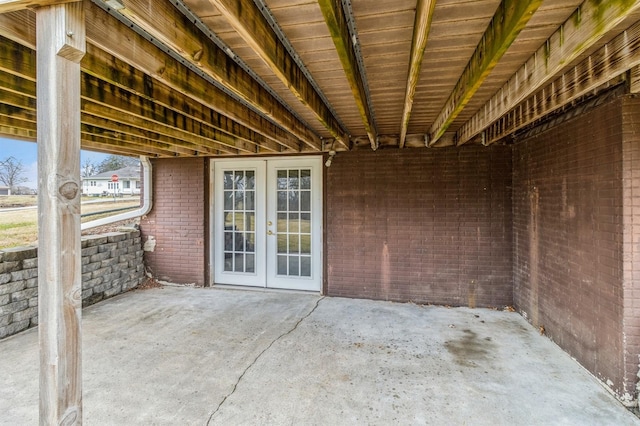 view of patio with french doors