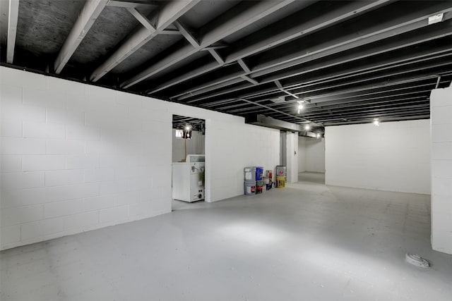 finished basement with washer / dryer