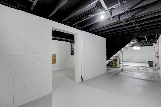 view of basement