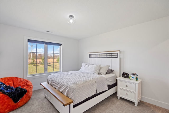 view of carpeted bedroom