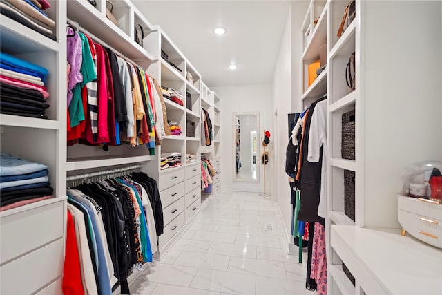 view of walk in closet