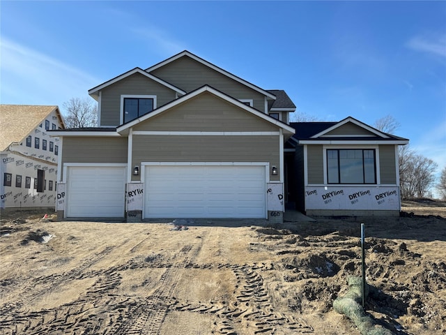 view of front of home featuring a garage