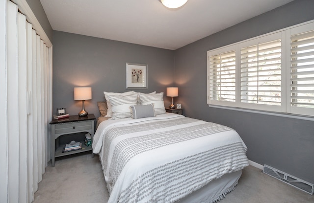 view of carpeted bedroom