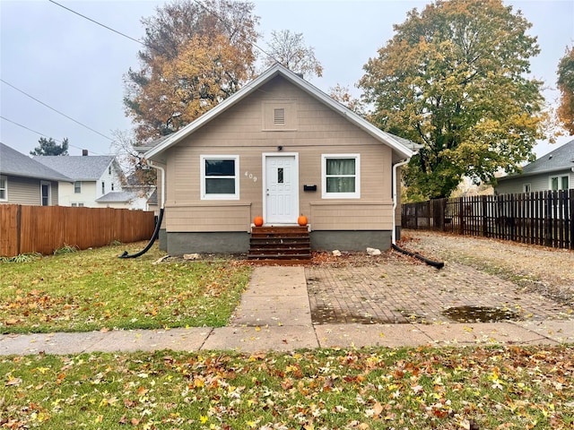 view of bungalow-style home