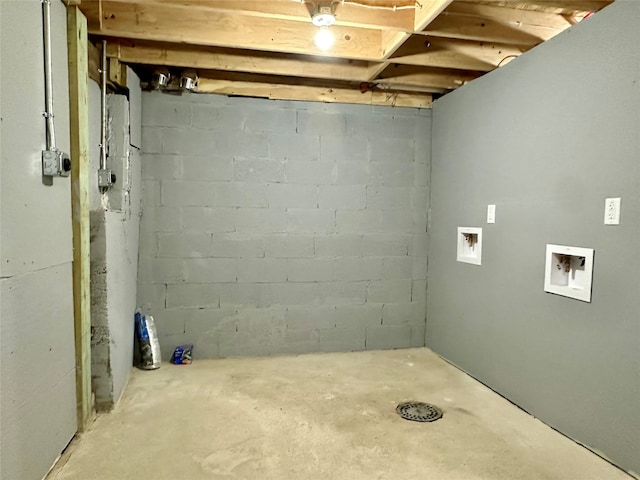 view of basement