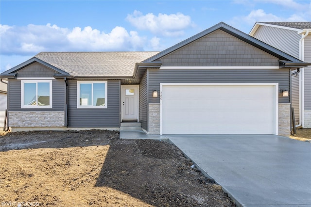 view of front facade with a garage