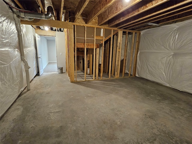 view of basement