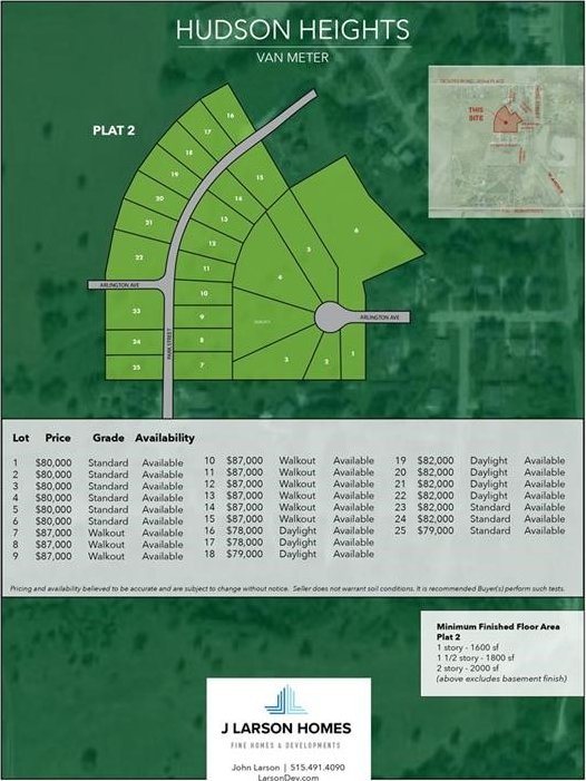 218 Arlington Ave, Van Meter IA, 50261 land for sale