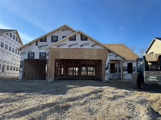 view of unfinished property