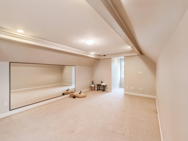 3123 162nd St, Urbandale, IA 50323 - bonus room with carpet floors, baseboards, and lofted ceiling