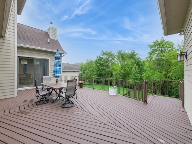 3123 162nd St, Urbandale, IA 50323 - wooden terrace featuring outdoor dining space