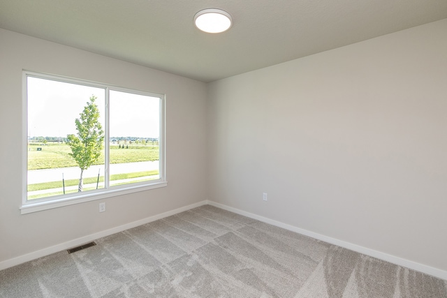 spare room with light colored carpet