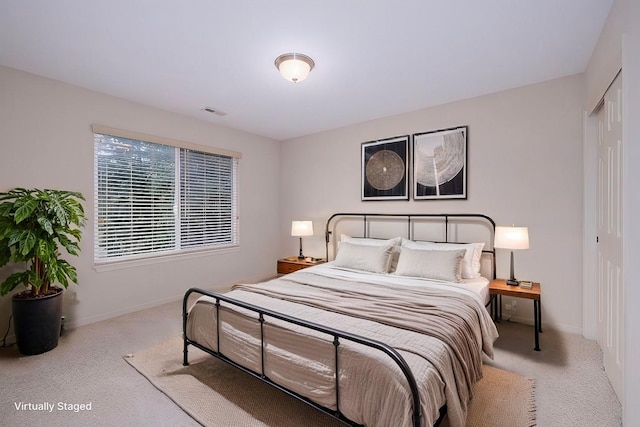 view of carpeted bedroom