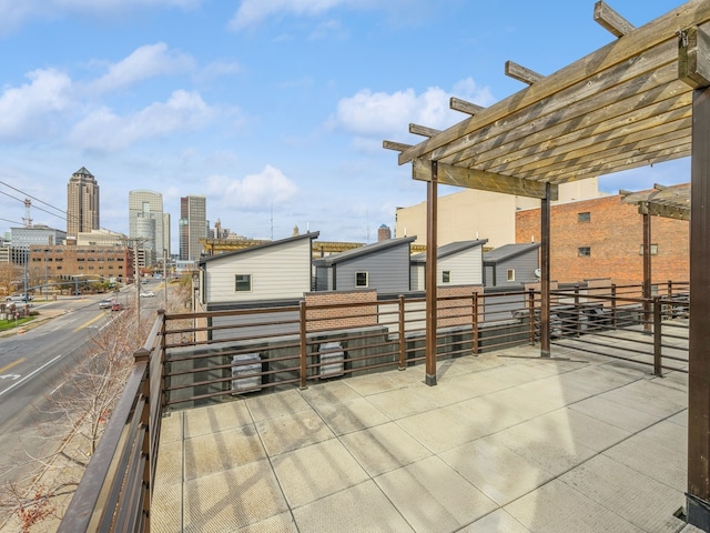 view of patio with a pergola