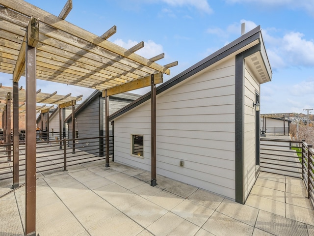 view of patio / terrace with a pergola