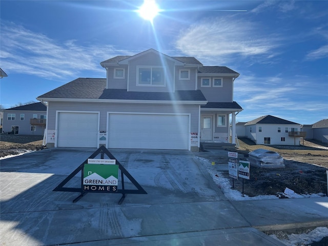 view of front of house featuring a garage