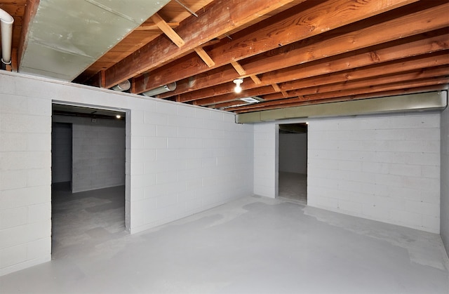 view of basement