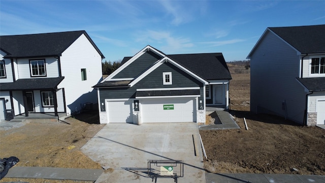 view of front of home featuring a garage