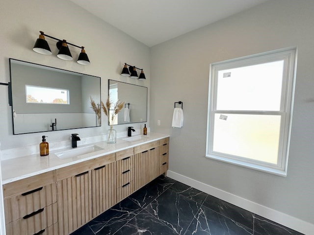 bathroom with vanity