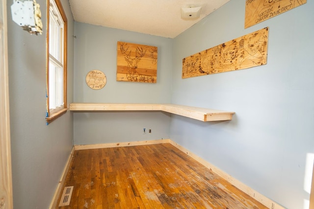 interior space with wood-type flooring