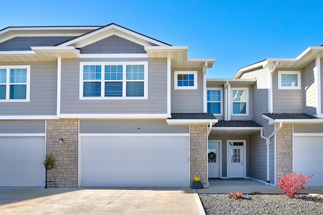 view of property with a garage