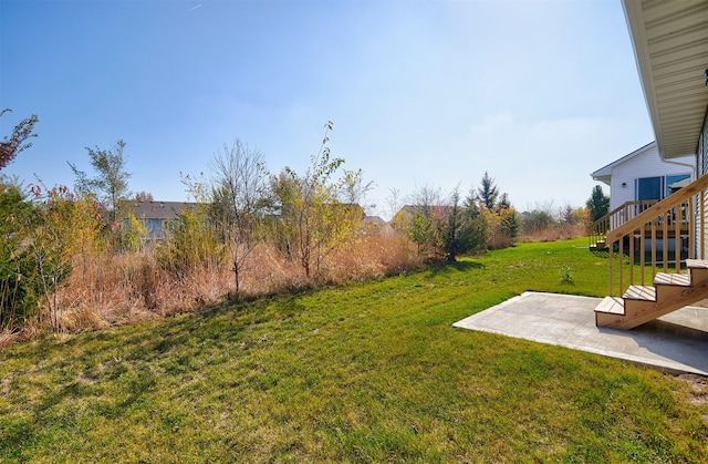 view of yard featuring a patio