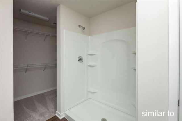 bathroom with walk in shower