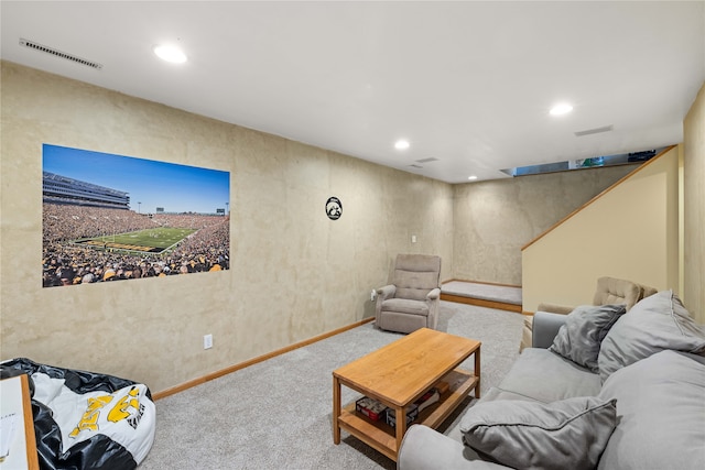 view of carpeted living room