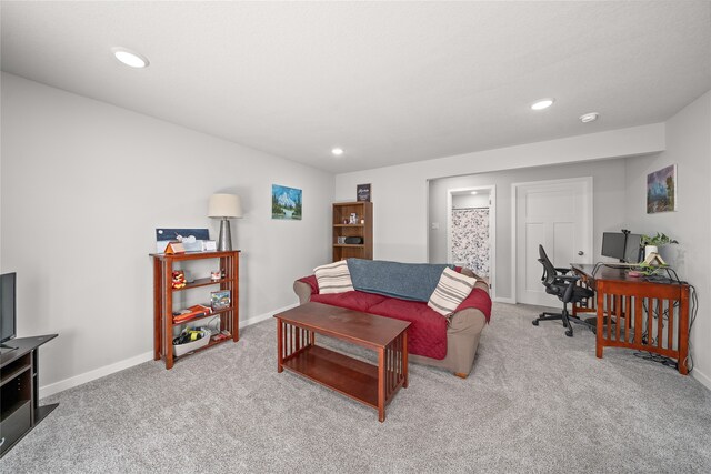 view of carpeted living room