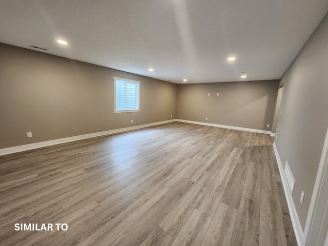 interior space featuring light wood-type flooring