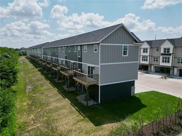 view of home's exterior featuring a yard