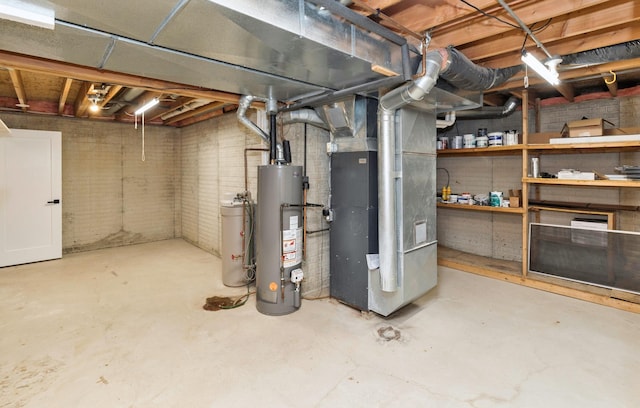 6562 Center St, West Des Moines, IA 50266 - unfinished below grade area featuring water heater and heating unit