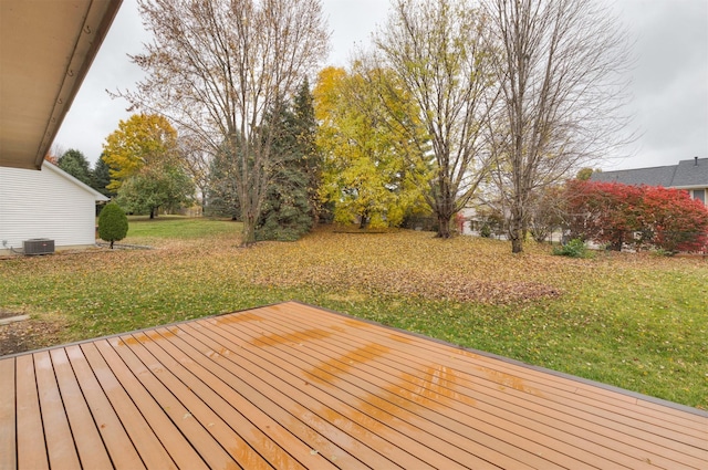 6562 Center St, West Des Moines, IA 50266 - wooden terrace with a lawn