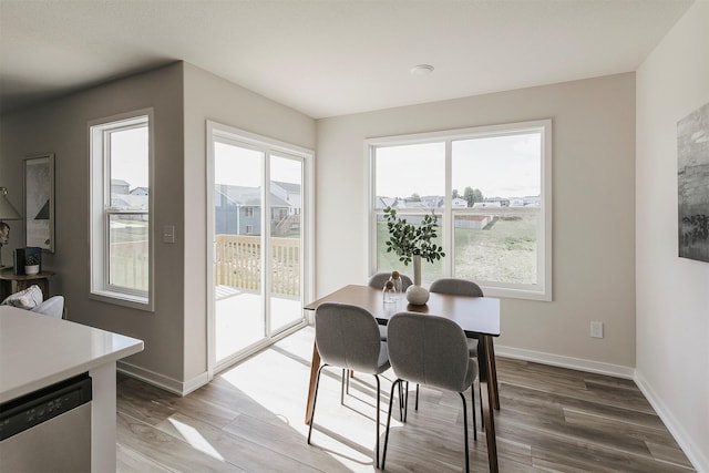 5130 Ella Ivy Ct, Van Meter, IA 50261 - dining space featuring wood finished floors and baseboards