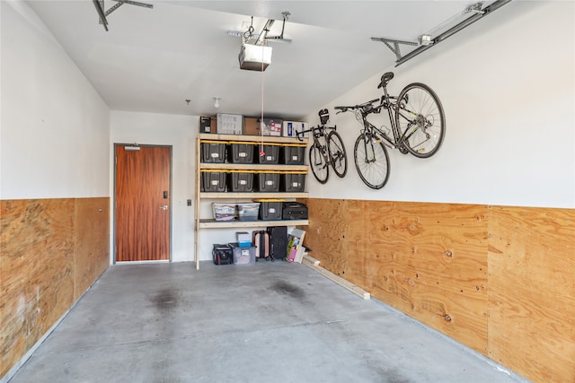 garage featuring a garage door opener